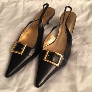 Dolce & Gabbana Slingback Kitten Heels with Buckle Detail size 37.5
